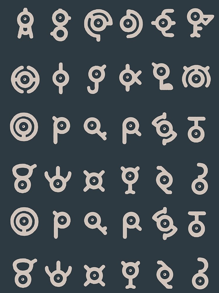 PRINTABLE Unown Alphabet Pokemon Pokemon Poster (Download Now) 