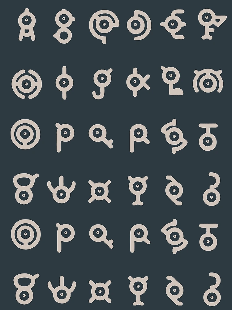 Unown Alphabet Photographic Print for Sale by Biochao