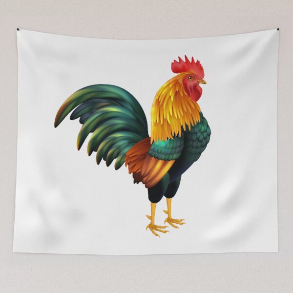 Item preview, colorful realistic rooster designed and sold by romio006.