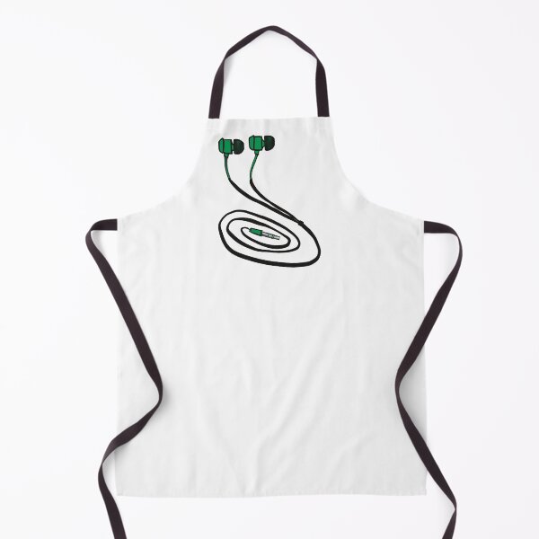 Item preview, Lime Green Earphones Illustration designed and sold by ZaraRoza.