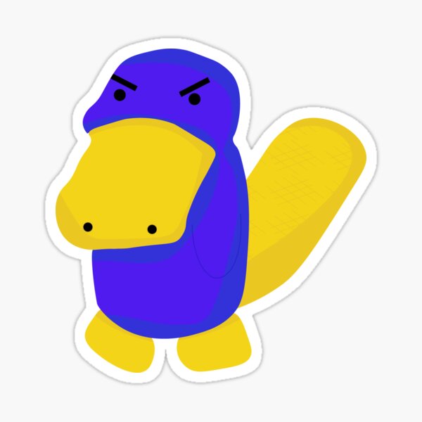&ldquo;Angry Platypus " Sticker for Sale by Heyo-Mayo182 | Redbubble