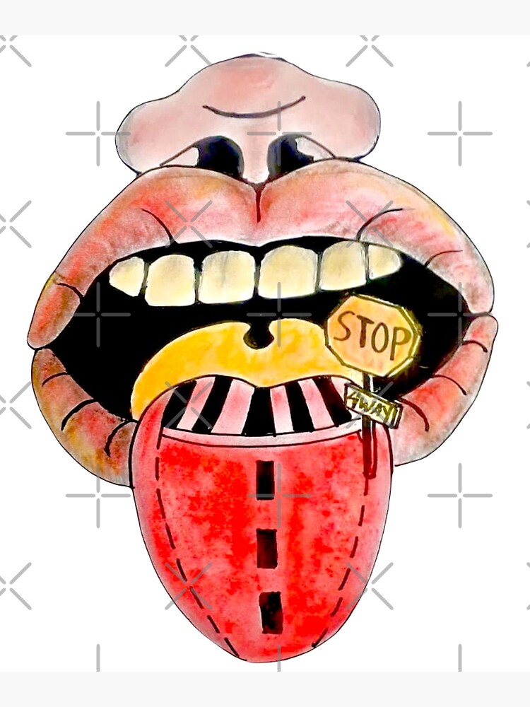 Big Mouth Lips Art Print