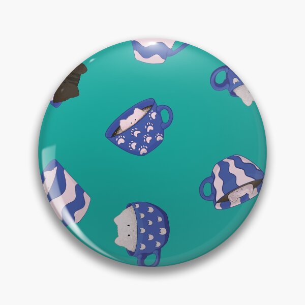 Item preview, Coffee Cats in Classic Blue and Cream designed and sold by DoodleTrees.