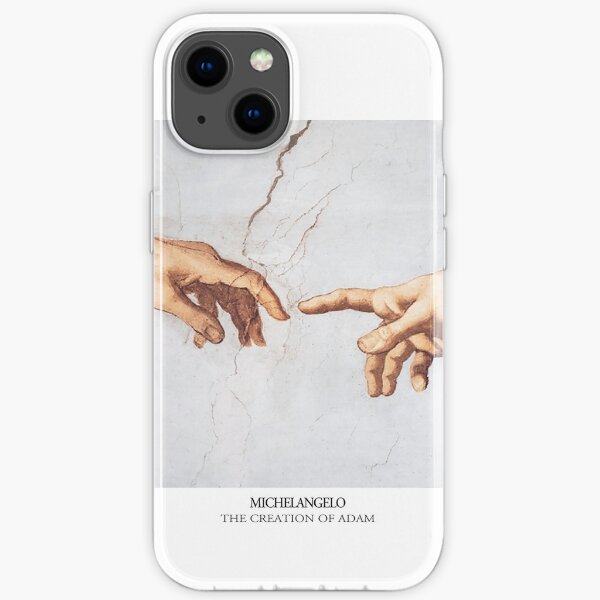 Die Erschaffung von Adam Michelangelo Fingers Touching iPhone Flexible Hülle