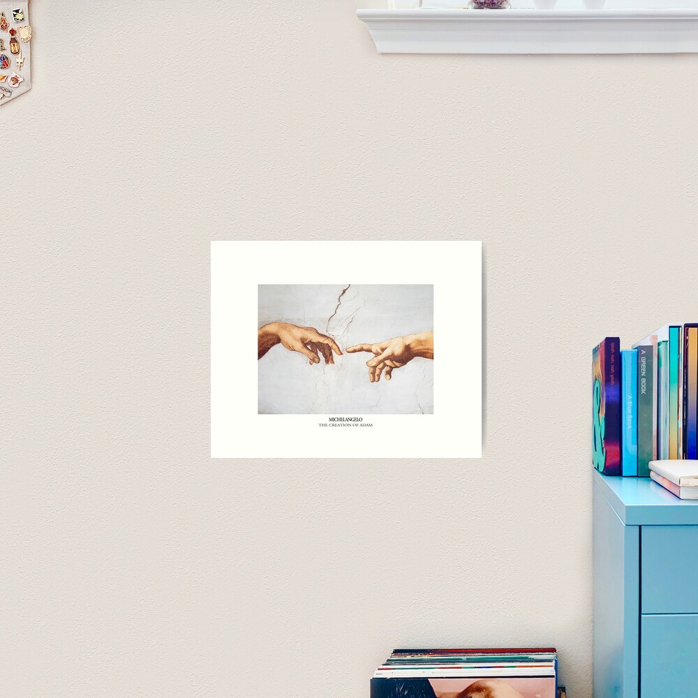 The Creation of Adam Michelangelo Fingers Touching Art Print