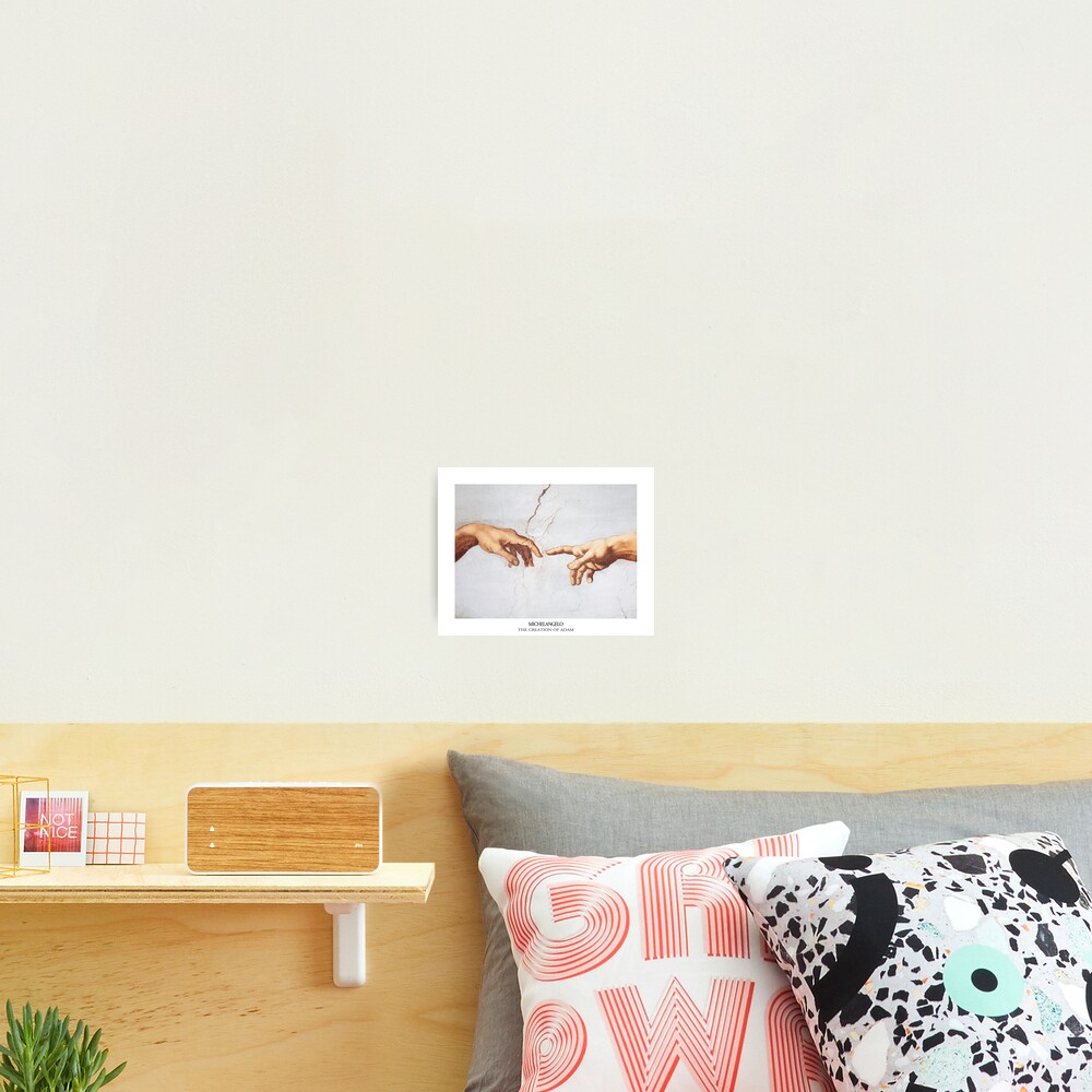 The Creation of Adam Michelangelo Fingers Touching Photographic Print