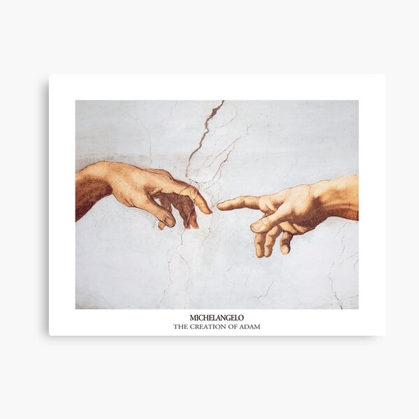The Creation of Adam Michelangelo Fingers Touching Canvas Print