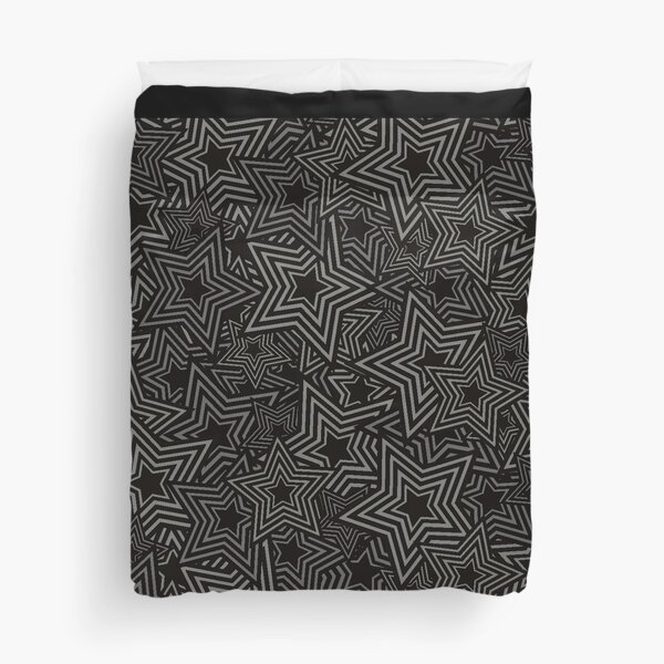 Persona 5 Black and White Stars Duvet Cover