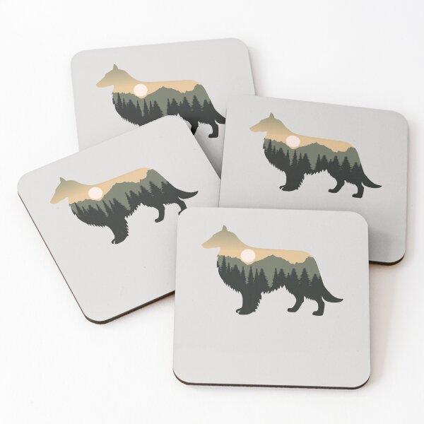 Item preview, shetland sheepdog dog forest mountain sunset Sheltie gift designed and sold by alaechamlal.