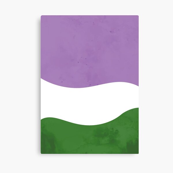 Genderqueer Pride Flag T Queer Identity Pride Flag Abstract Minimalism Art Lgbt Canvas 6230