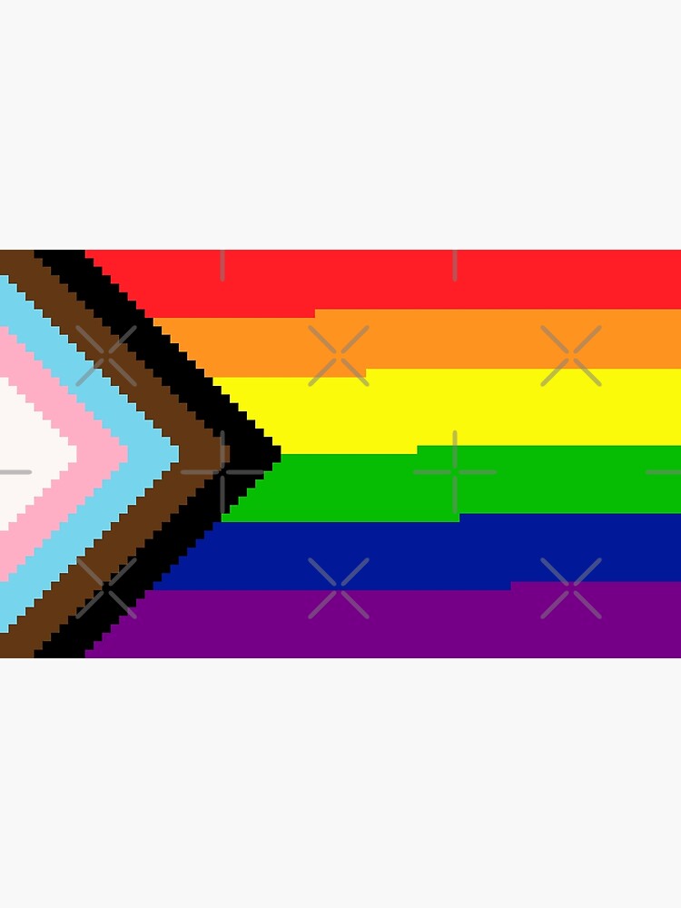 Progress Pride Flag Pixel Art Art Print For Sale By Nyxfn Redbubble