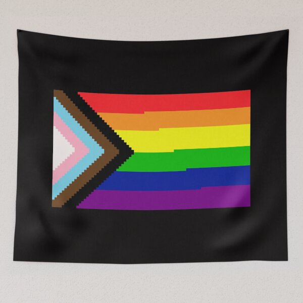 Item preview, Progress Pride Flag Pixel Art designed and sold by NYXFN.
