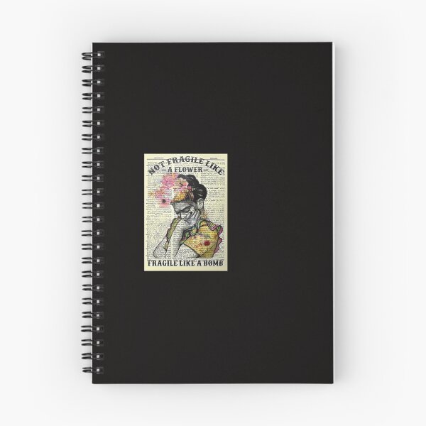 Item preview, Frida Kahlo Not Fragile Like A Flower Fragile Like A Bomb Newspaper Poster designed and sold by DalimilKoleno.