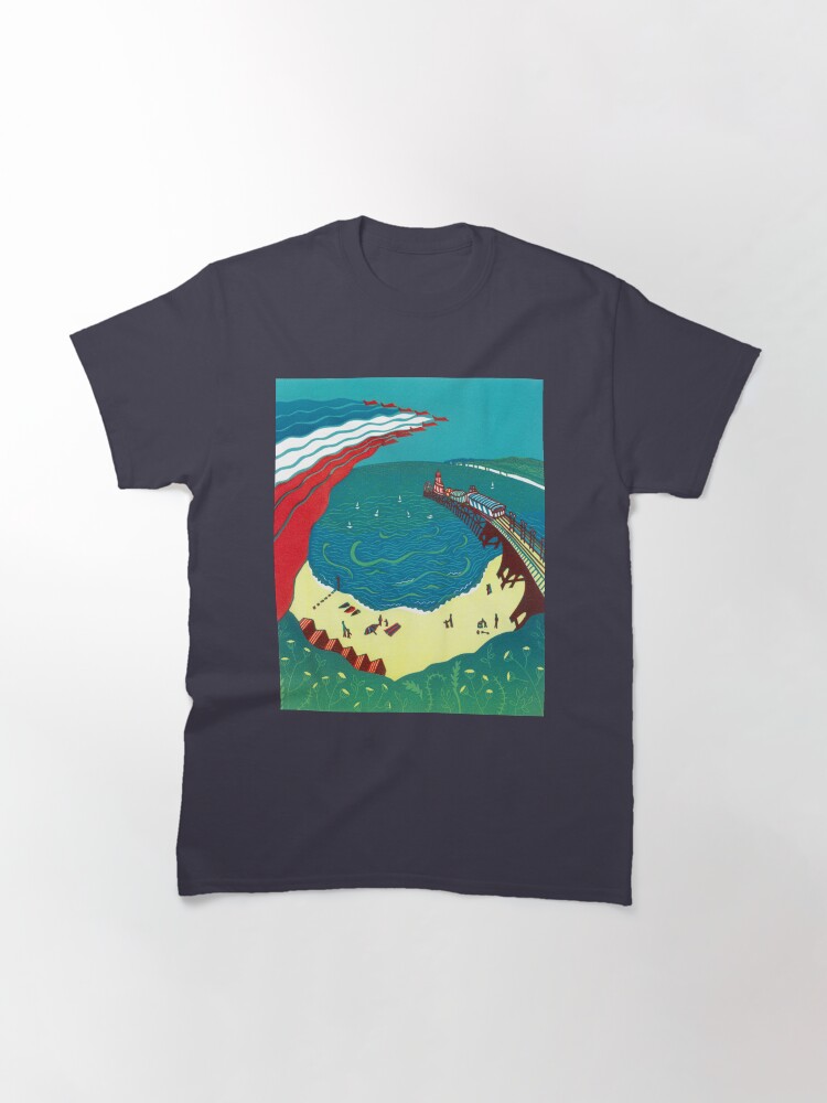 Alternate view of Red Arrows, Bournemouth Beach - Original linocut by Francesca Whetnall Classic T-Shirt