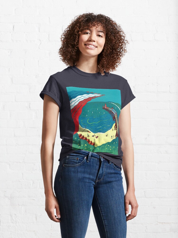 Alternate view of Red Arrows, Bournemouth Beach - Original linocut by Francesca Whetnall Classic T-Shirt