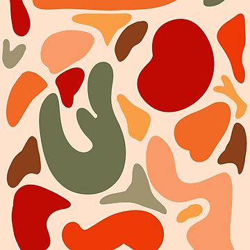 Artwork thumbnail, Earthy Aesthetic abstract pattern - modern mural design by Fatamimosh