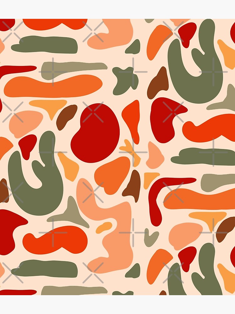 Thumbnail 3 of 3, Backpack, Earthy Aesthetic abstract pattern - modern mural design designed and sold by Fatamimosh.