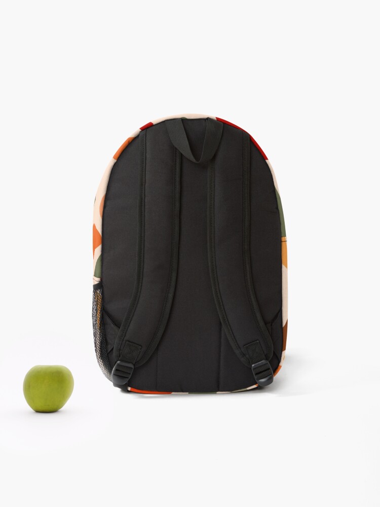 Thumbnail 2 of 3, Backpack, Earthy Aesthetic abstract pattern - modern mural design designed and sold by Fatamimosh.