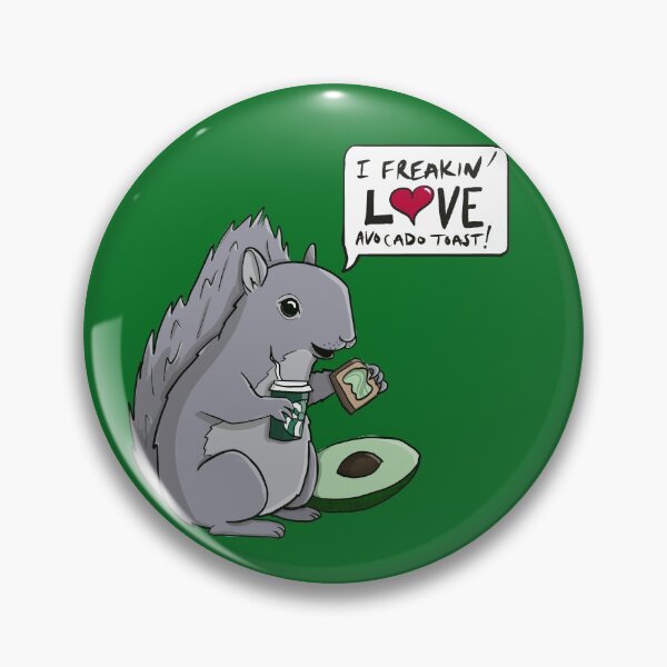 Item preview, Squirrel with Avocado Toast, designed and sold by Crittertastic.