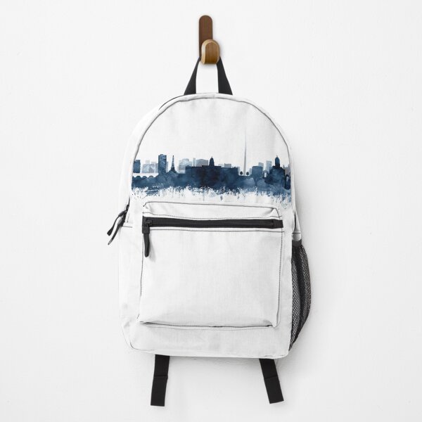 Item preview, Dublin Skyline Watercolor Navy Blue by Zouzounio Art designed and sold by zouzounioart.