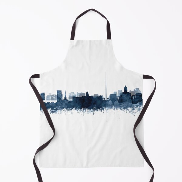 Item preview, Dublin Skyline Watercolor Navy Blue by Zouzounio Art designed and sold by zouzounioart.