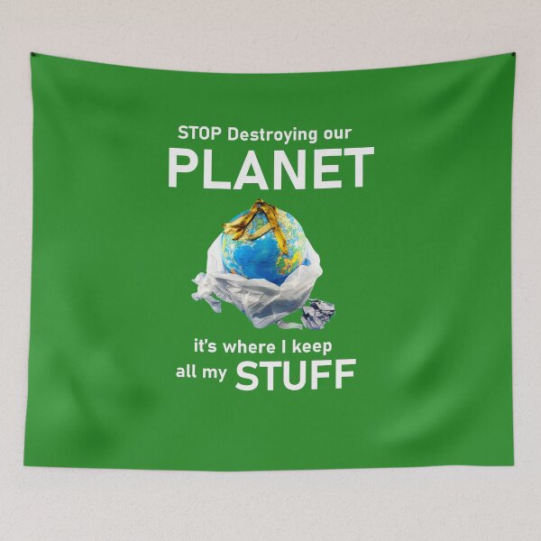 Item preview, Keep the Earth clean, not just your bed designed and sold by Artsy Boulevard.
