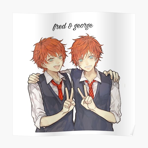 George weasley fred weasley and harry potter anime 1661054 on  animeshercom