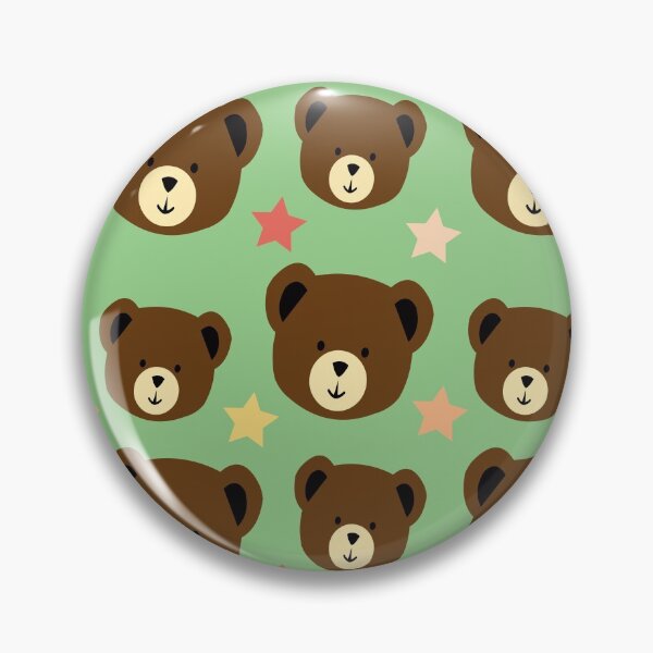 Item preview, cute bear head seamless pattern designed and sold by werezu.
