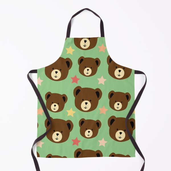 Item preview, cute bear head seamless pattern designed and sold by werezu.