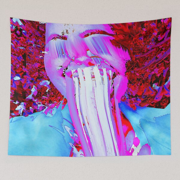 Item preview, Trippy Psychedelic Crazy Cracked Out Lady Creepy and Strange Glitch Art designed and sold by glitchhub.