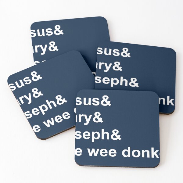 Item preview, Line of Duty - Jesus Mary and Joseph and the Wee Donkey - white print designed and sold by bandersnatching.