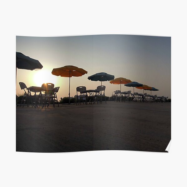 "umbrellas on the beach" Poster for Sale by likbatonboot Redbubble