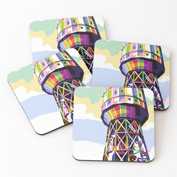 Item preview, WATER TOWER BUILDING LANDMARK POP ART designed and sold by fahmipulunqan.