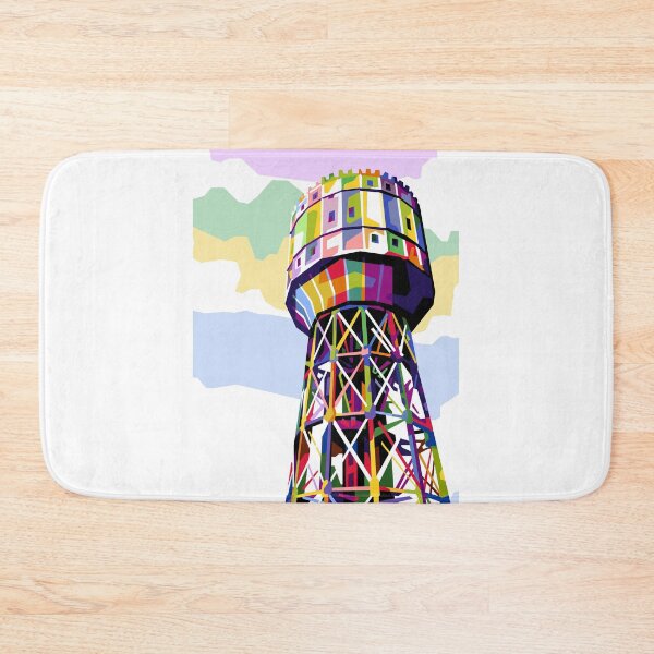 Item preview, WATER TOWER BUILDING LANDMARK POP ART designed and sold by fahmipulunqan.