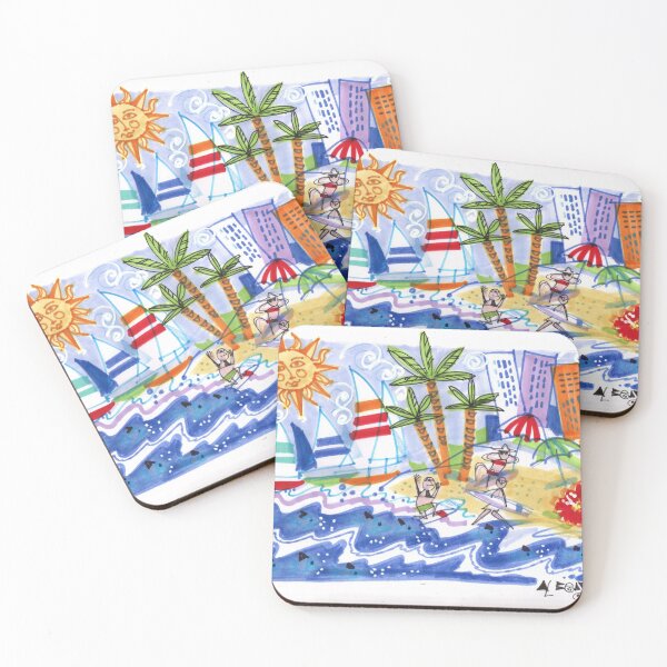 Item preview, Stylish seaside surf and sun design from artist Al Benge designed and sold by Al Benge.