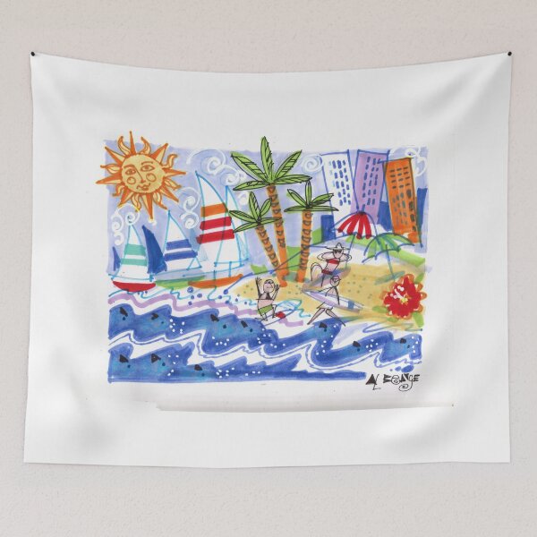 Item preview, Stylish seaside surf and sun design from artist Al Benge designed and sold by Al Benge.