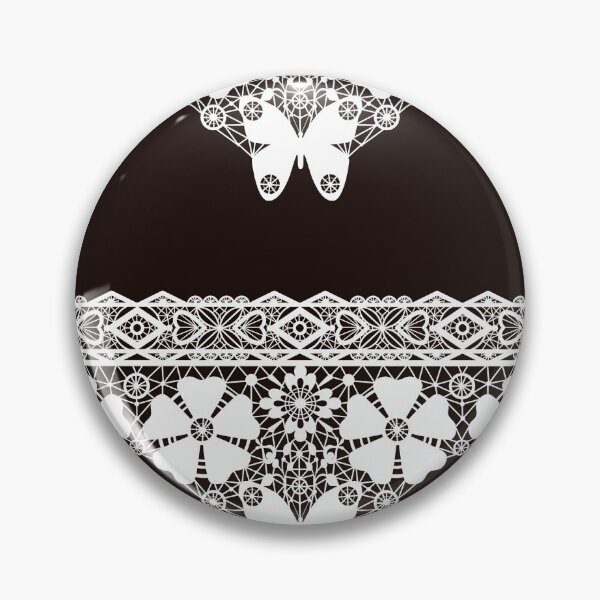 Item preview, Black white lace pattern, white lace designed and sold by fuzzyfox.