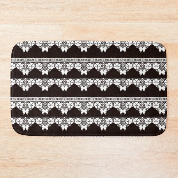 Item preview, Black white lace pattern, white lace designed and sold by fuzzyfox.