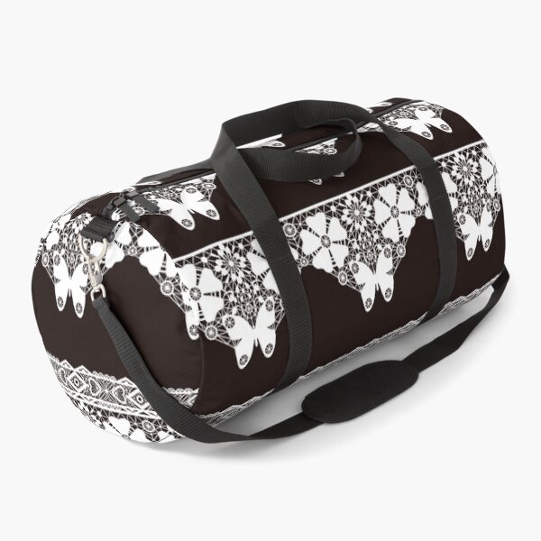 Item preview, Black white lace pattern, white lace designed and sold by fuzzyfox.