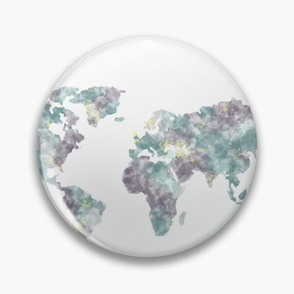 Item preview, Watercolor World Map designed and sold by HaanaSam.