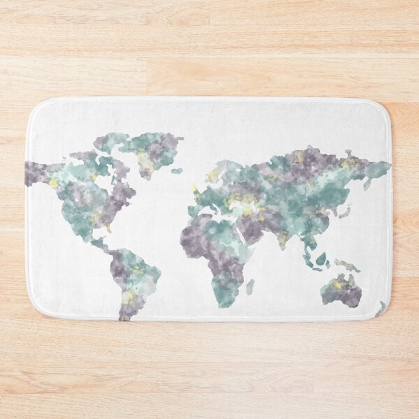 Item preview, Watercolor World Map designed and sold by HaanaSam.