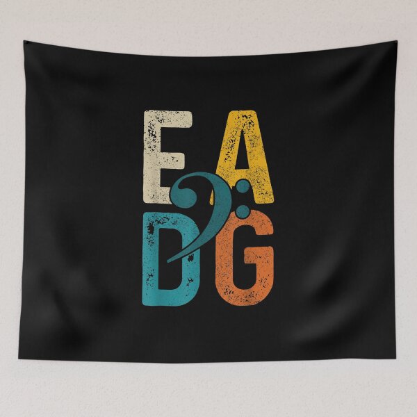 Item preview, Bass Player Vintage EADG Double Bass Clef Bassist Gift designed and sold by Veresjanos.