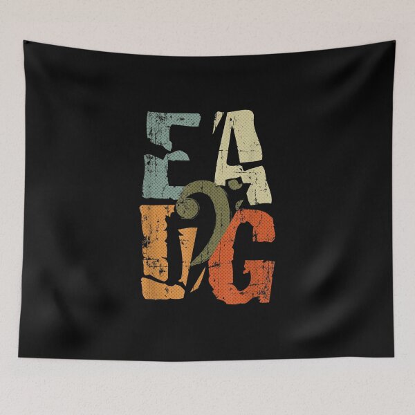 Item preview, Bass Guitar Player EADG Bass Clef Gift for Bassist designed and sold by Veresjanos.
