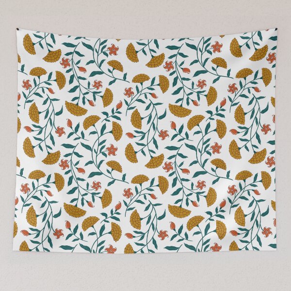 Item preview, Summer Florals Yellow Marigold Pattern designed and sold by Artsychoke.