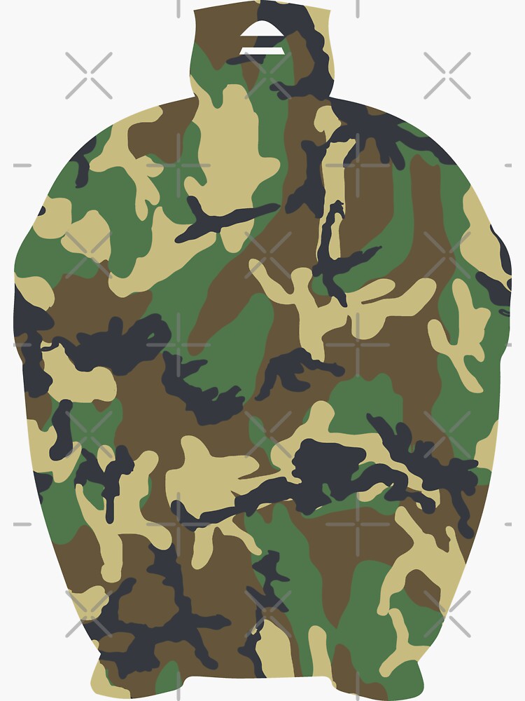 Charcoal Grill Camo Design Camouflage BBQ Grilling Classic Kamado | Sticker