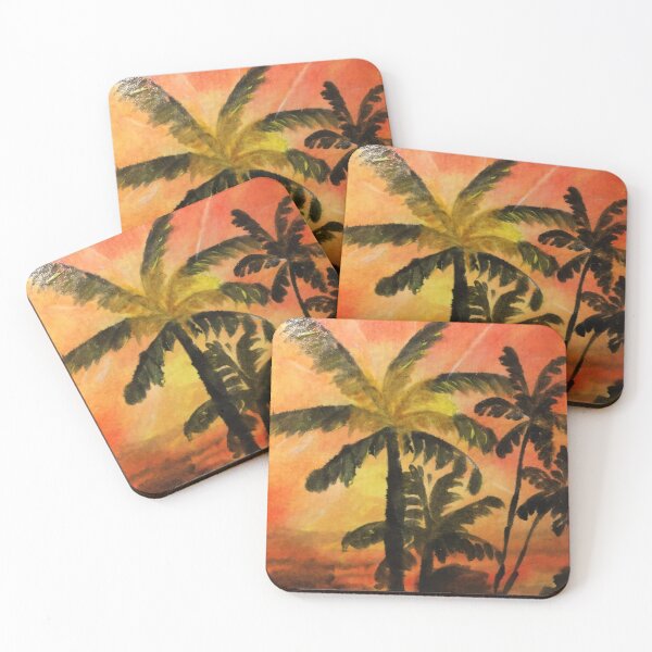 Item preview, Sunset Palm Trees Greeting Card designed and sold by ReGinaNorlinde.