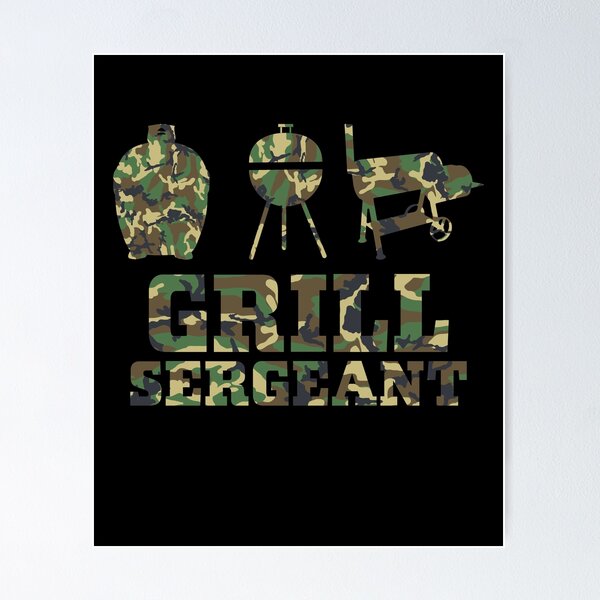 Charcoal Grill Camo Design Camouflage BBQ Grilling Classic Kamado | Sticker