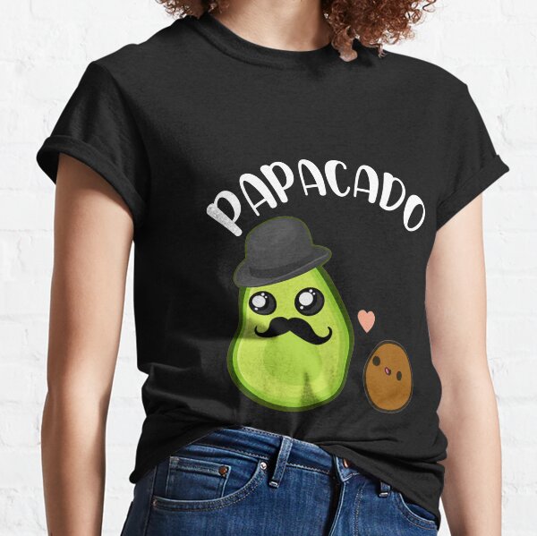 Mens Papacado Avocado Lover Funny Matching Papa Father's Day Classic T-Shirt