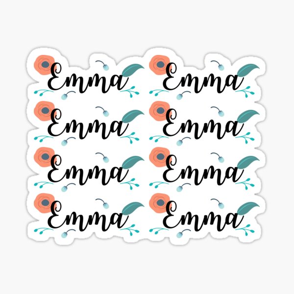 Emma Gifts & Designs for Girls Emma Things Funny Name Gift - Almohada para  niña (18.0 x 18.0 in), multicolor