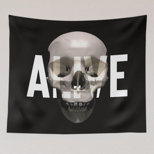 Item preview, White Skull - ALIVE designed and sold by MisterSquid.